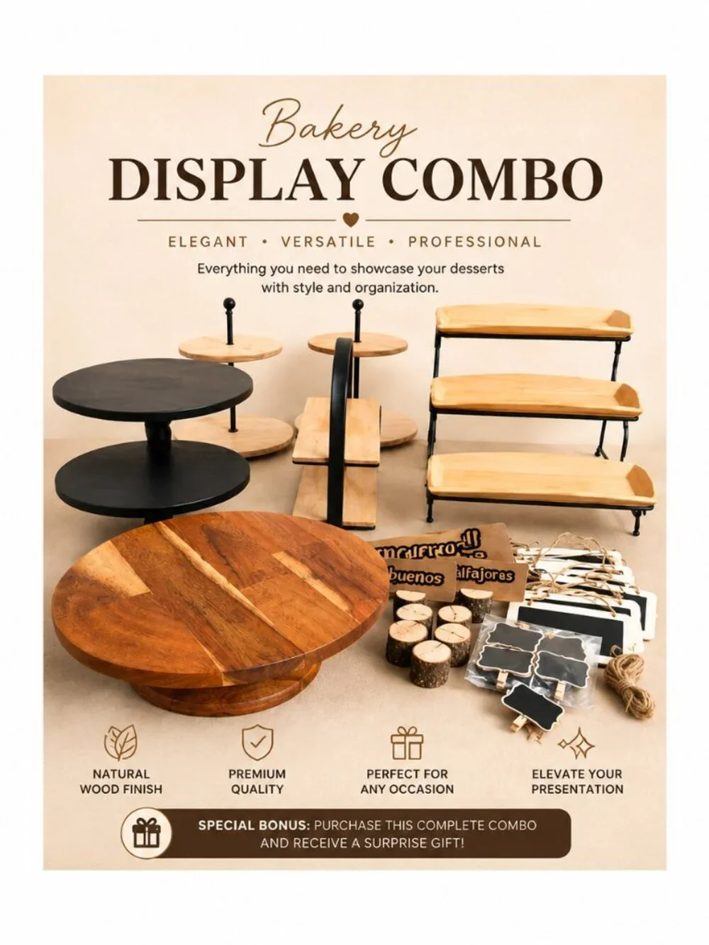 Bakery & Dessert Display Combo – Complete Set